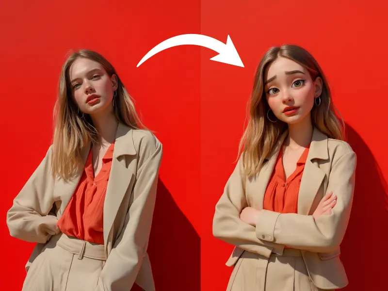 pixar style image ai generated