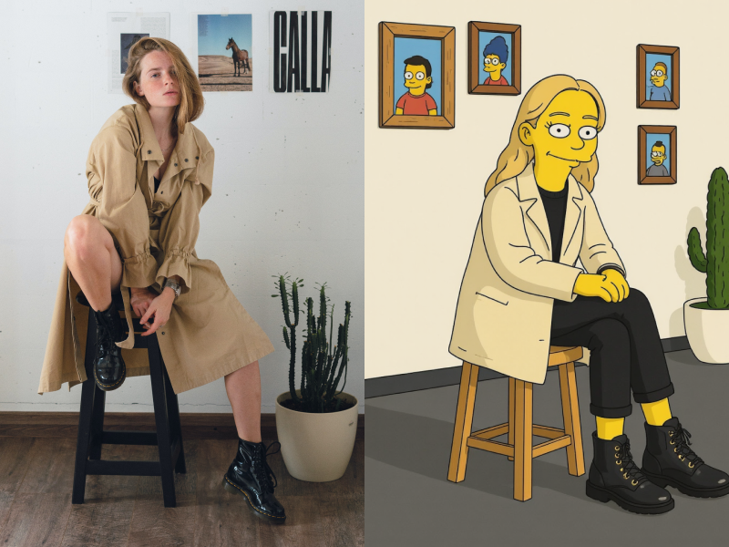 make myself into a simpsons character