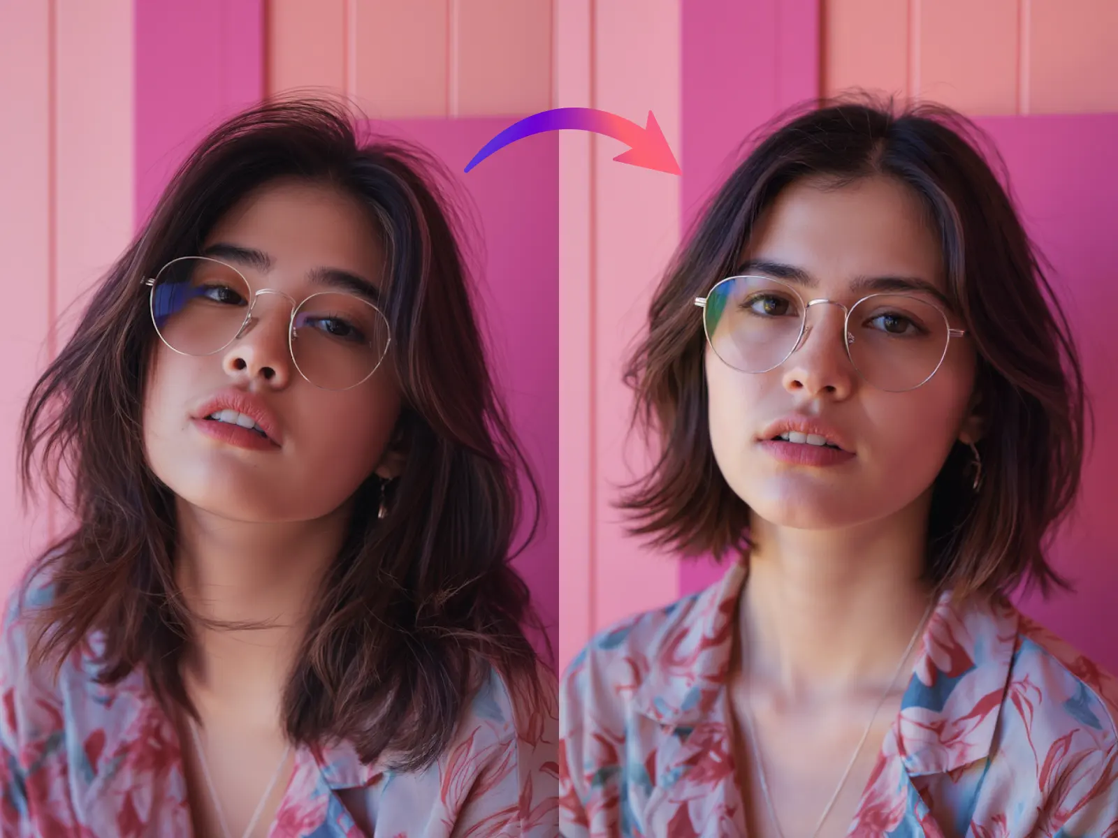 ai short hair filter