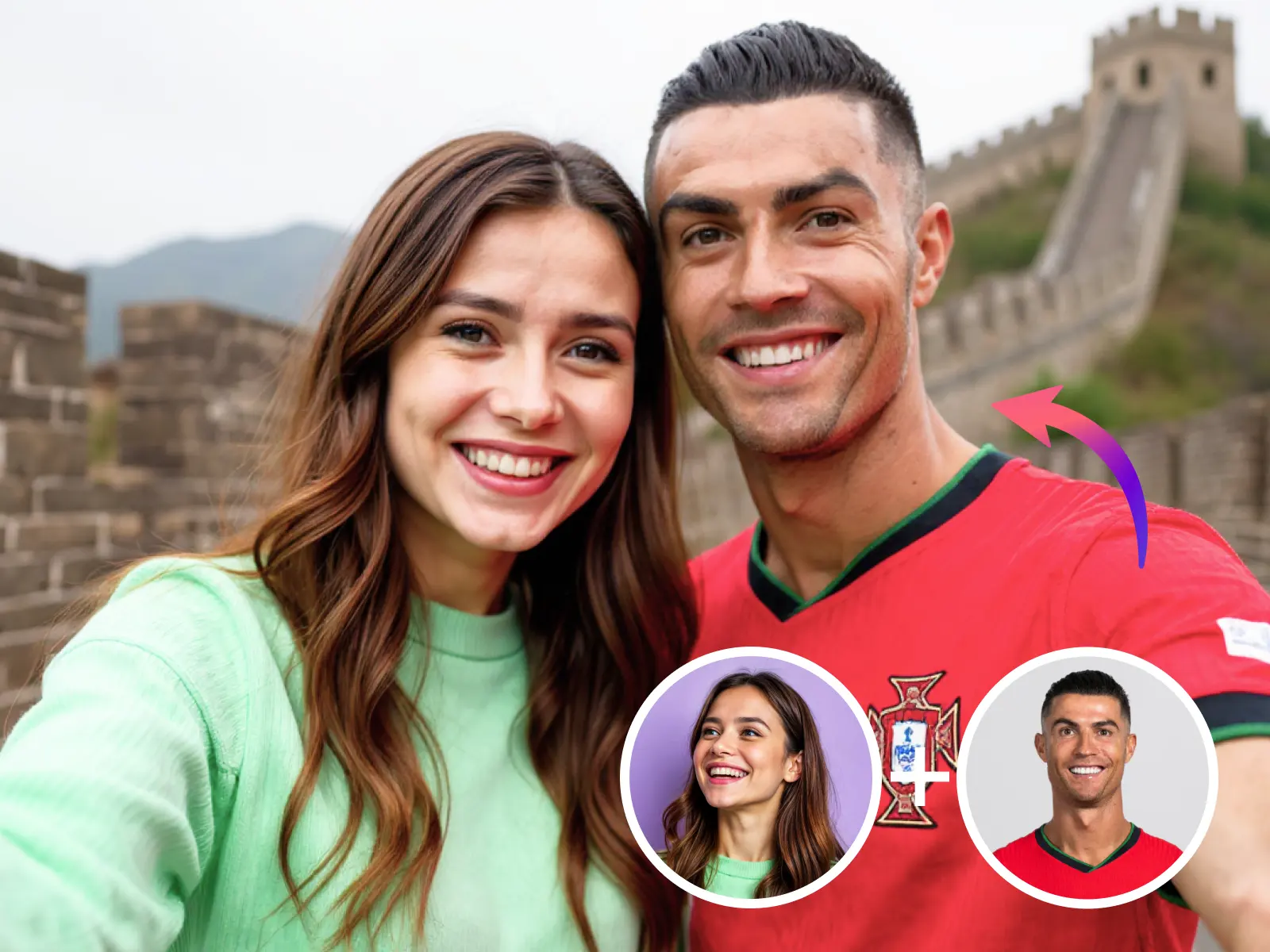 Selfie with Celebrity AI