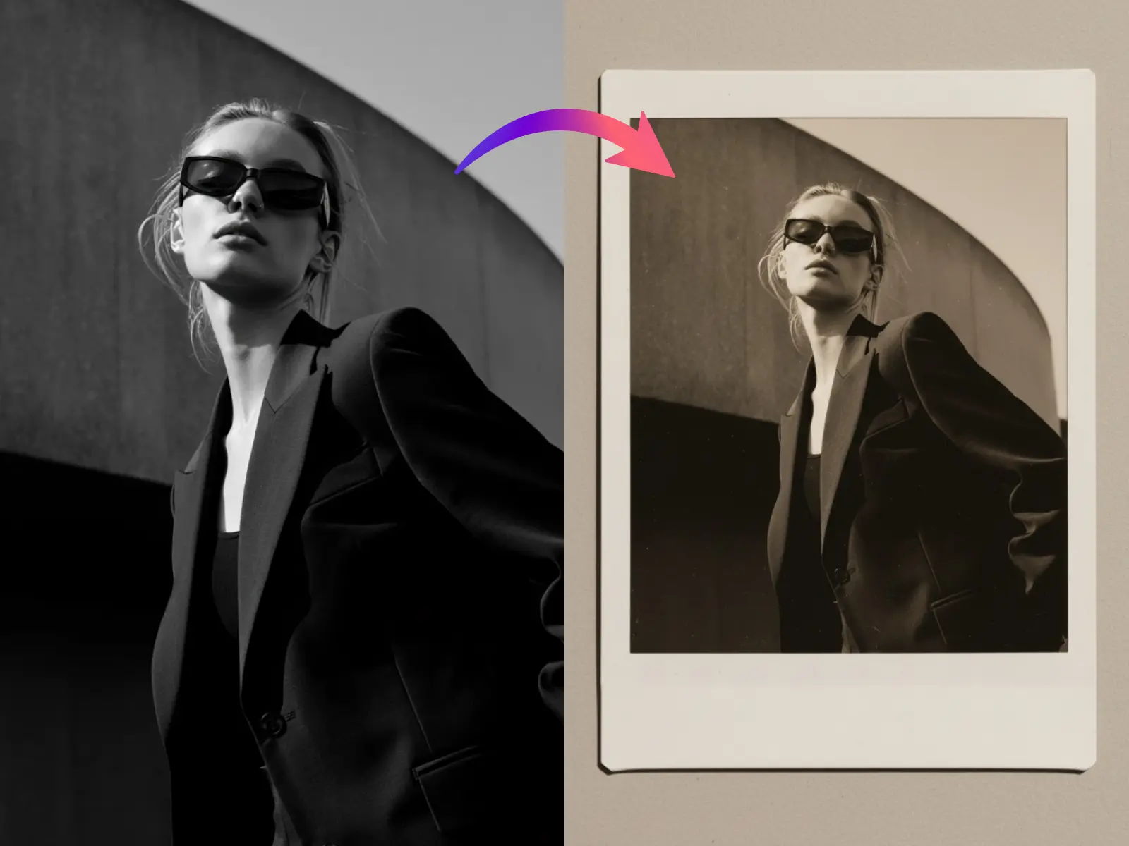 convert picture to polaroid online