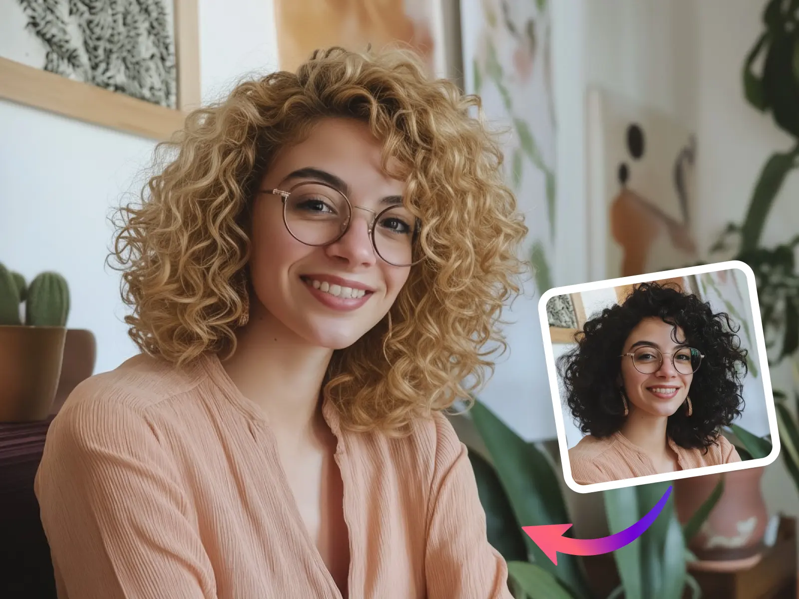 realistic hair color filter