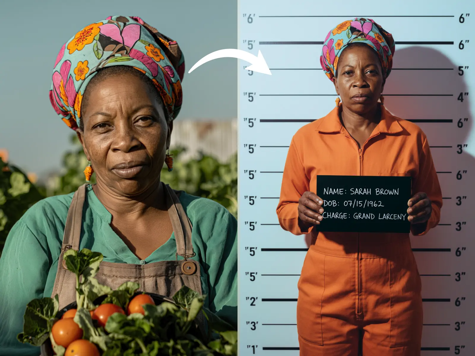 turn your photo into a mugshot