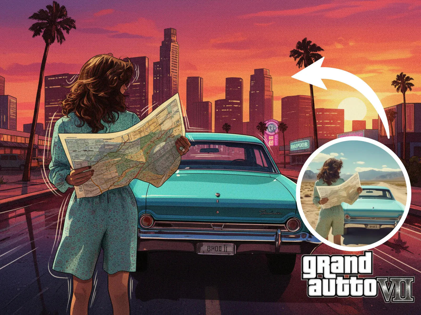 nano banana ai generated GTA style image
