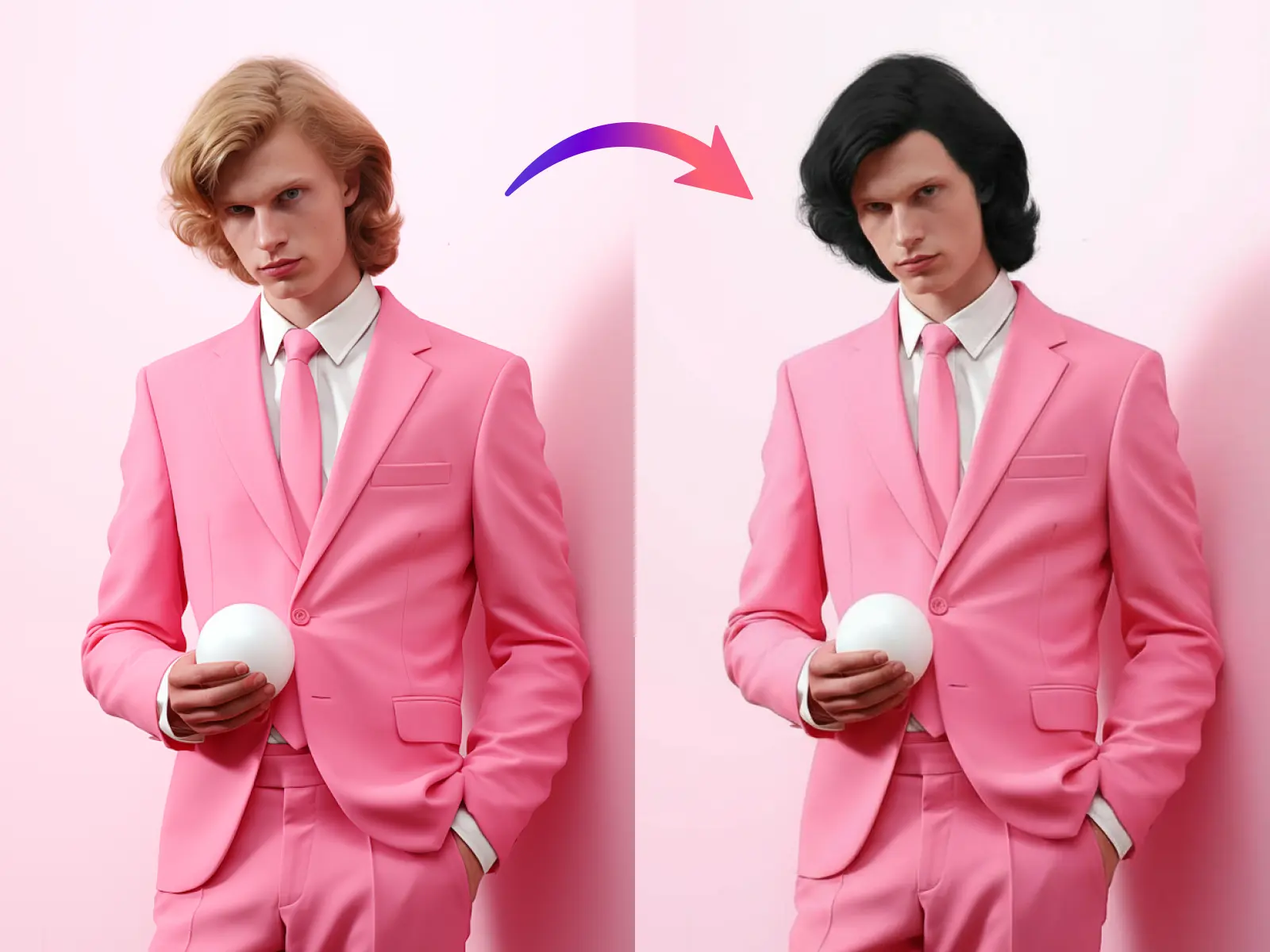 virtual black hair try-on tool