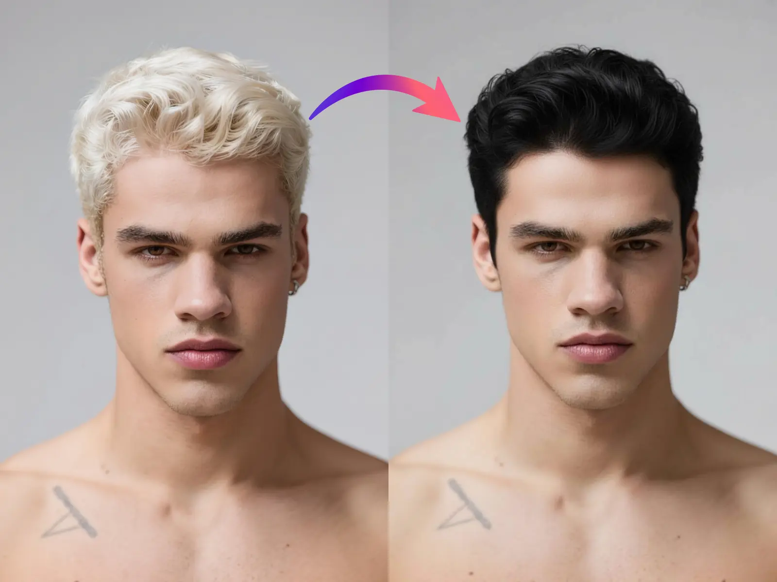 AI black hair filter