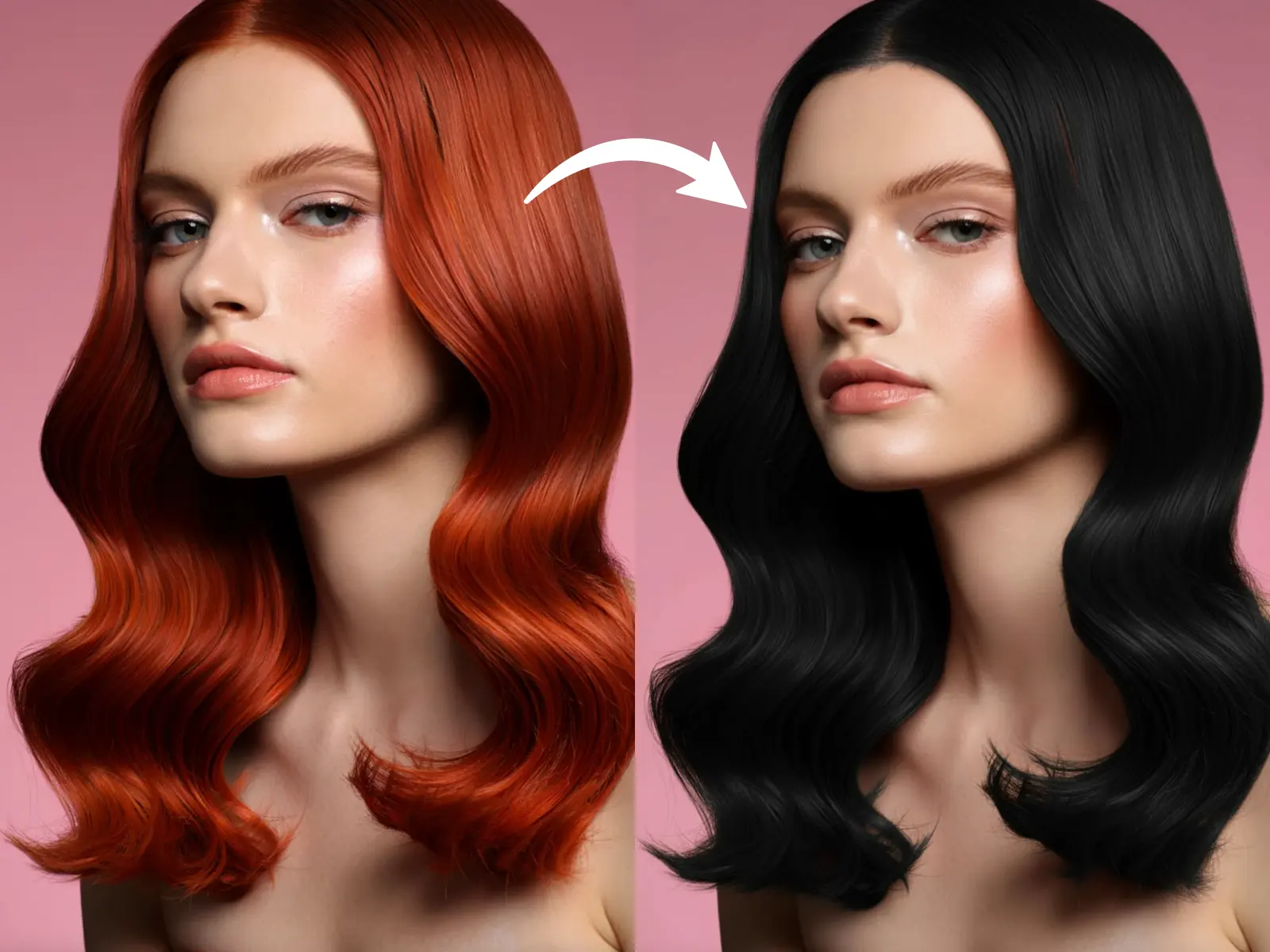 black hair dye effects