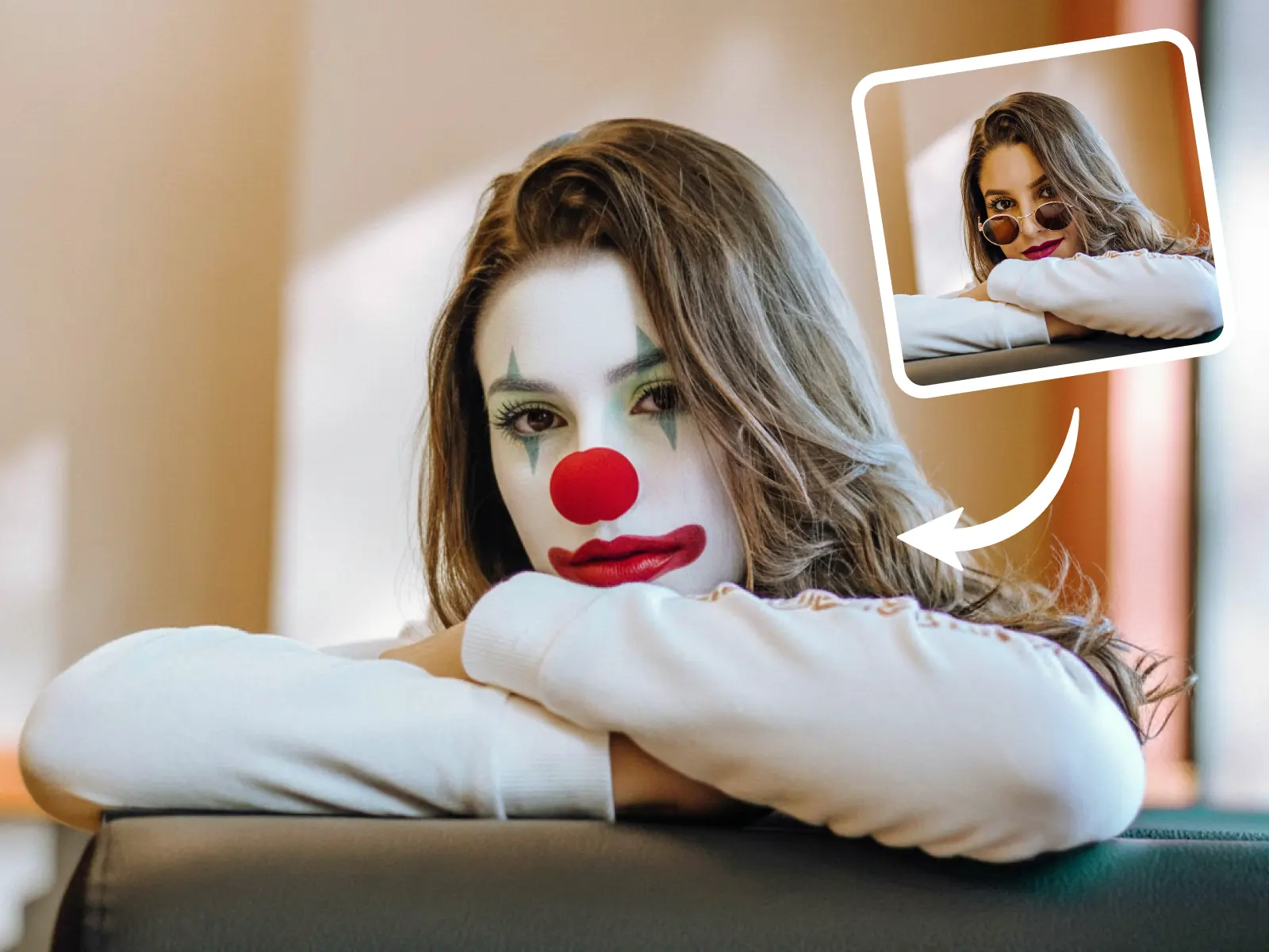 clown face editor online