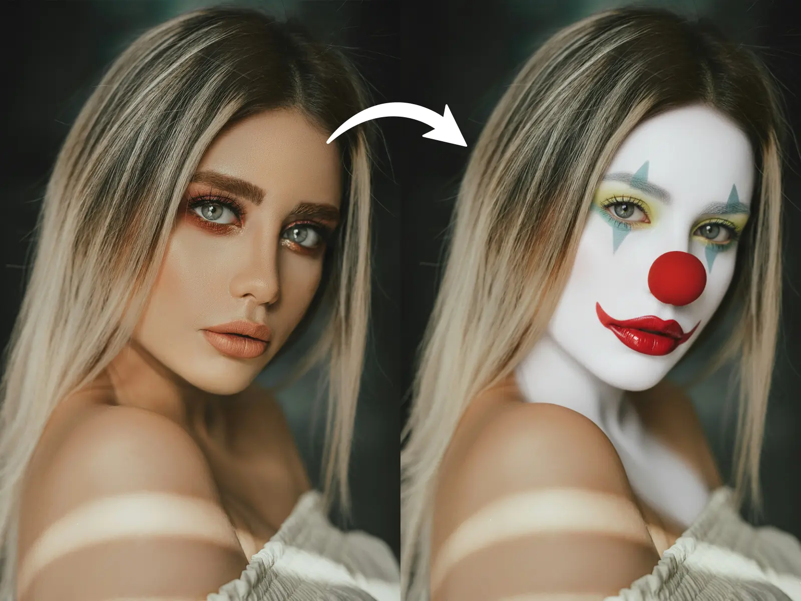 clown makeup effects