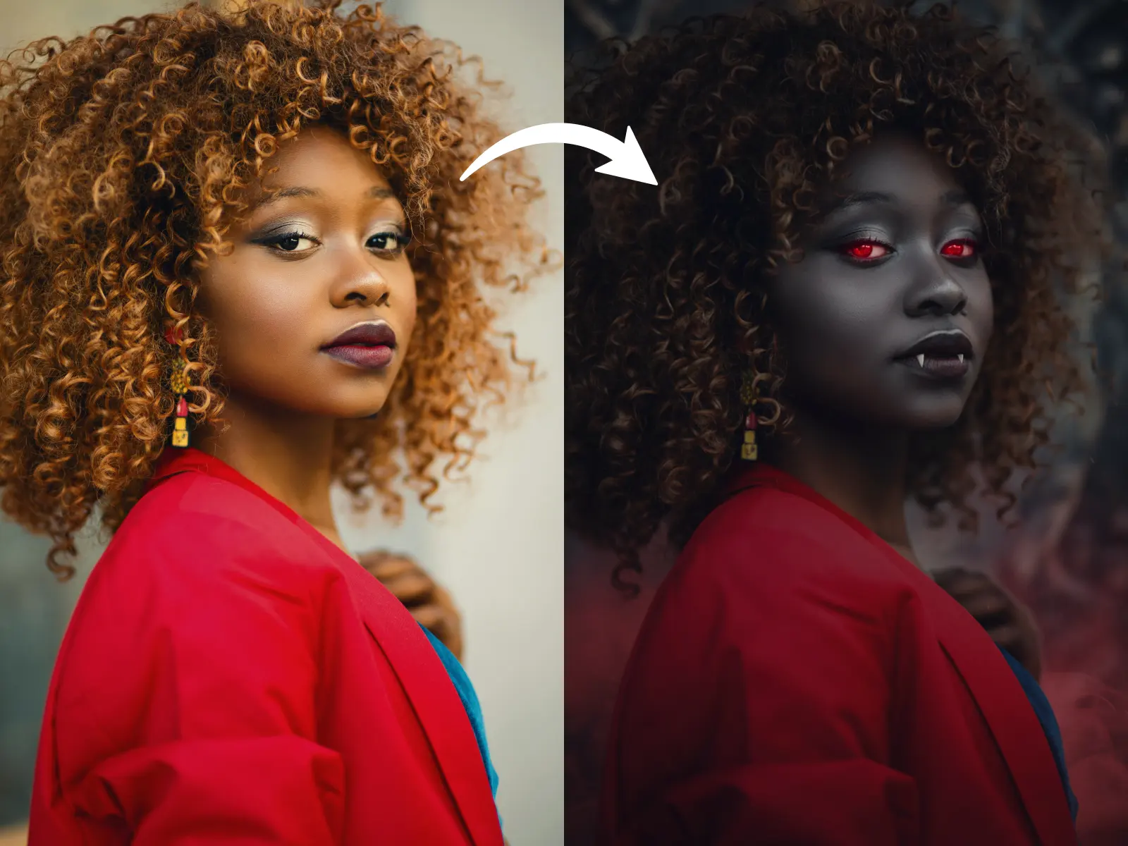  vampire face effect