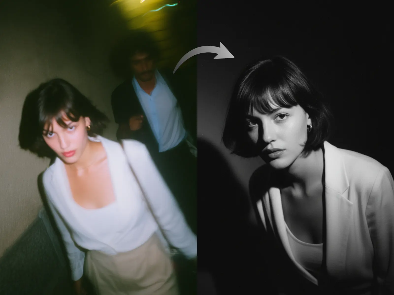  ai black and white art portraits