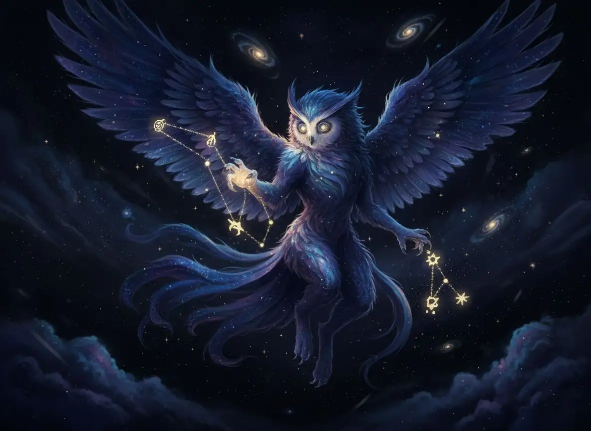 ai generated owl furry character