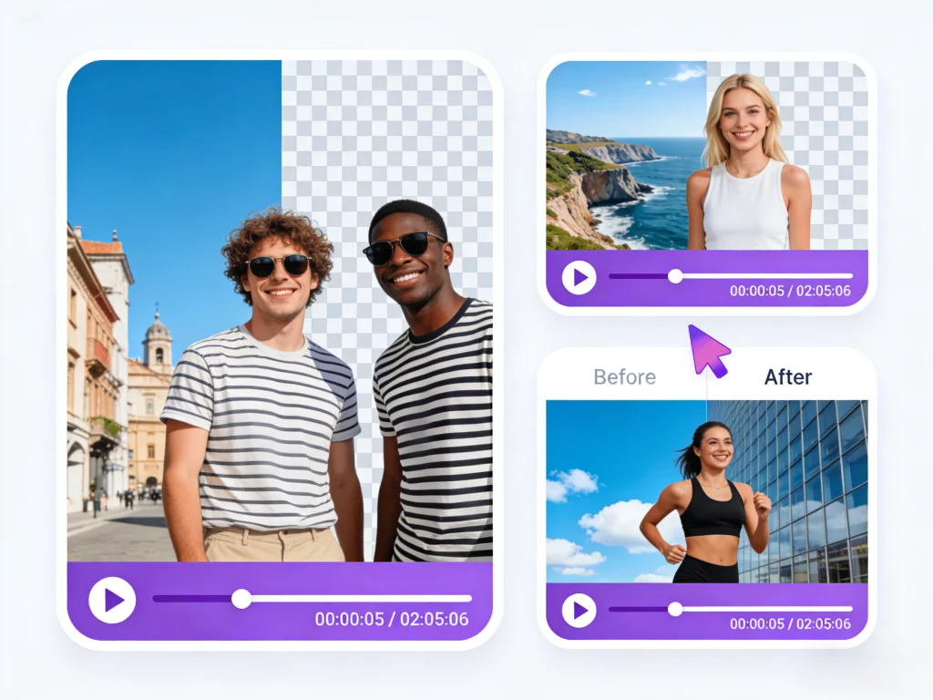 How can video background removal be applied in social media