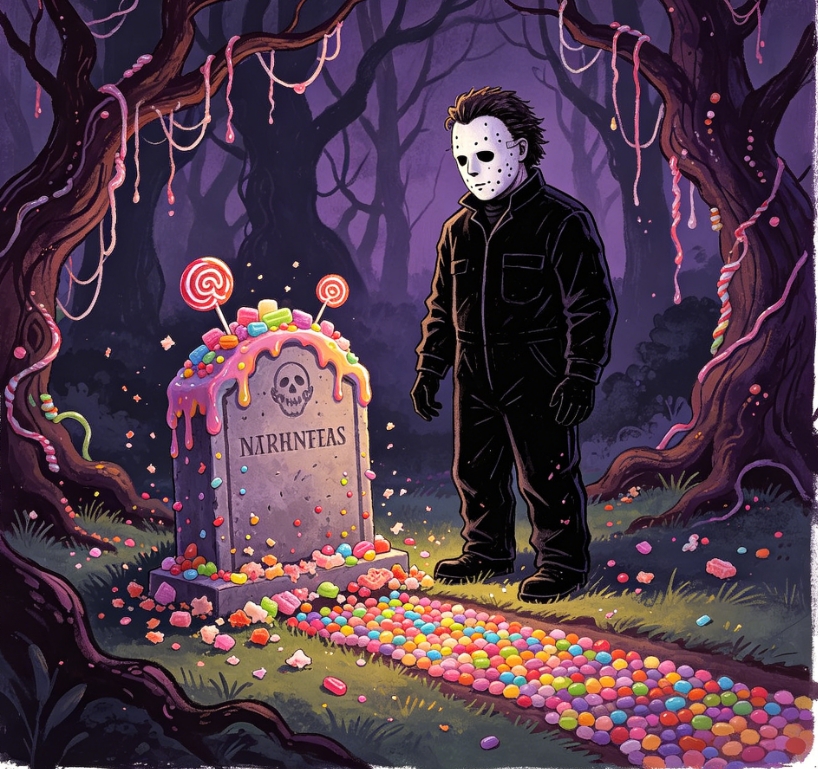 Cute candy graveyard Michael Myers fan art