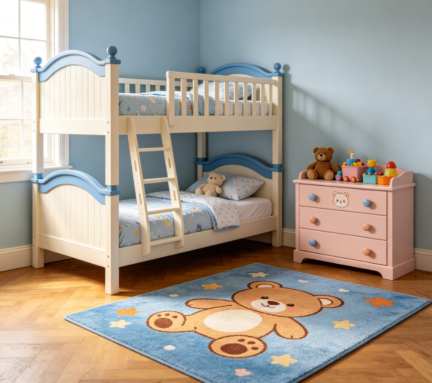 Cute style empty kids room staging