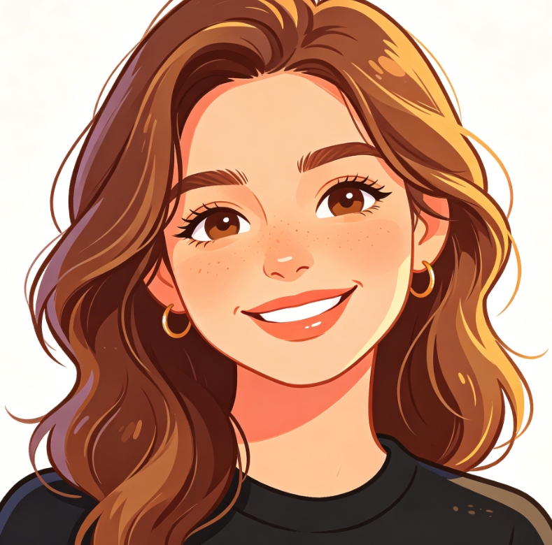 Caucasian woman to cartoon style face morph