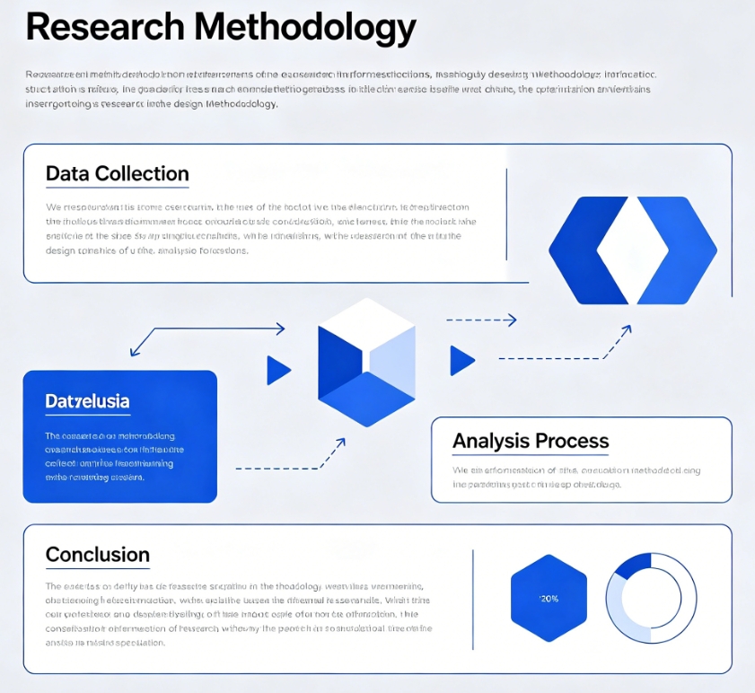 Research methodology text to academic infographic