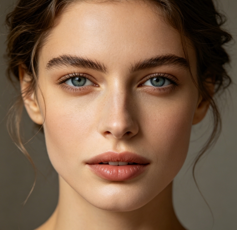 Two Caucasian women seamless face blend