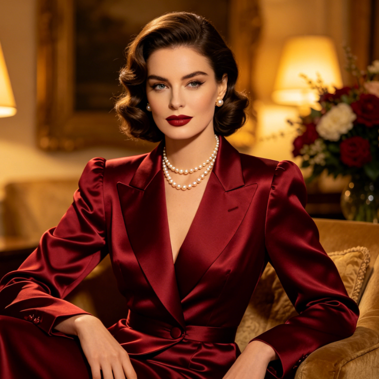 unchanged facial features, elegant banquet suit, dignified and luxurious temperament