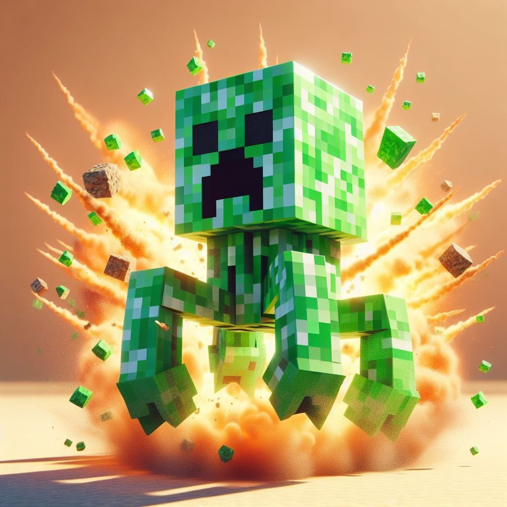 Creeper Explosion Style Minecraft Skin Generator