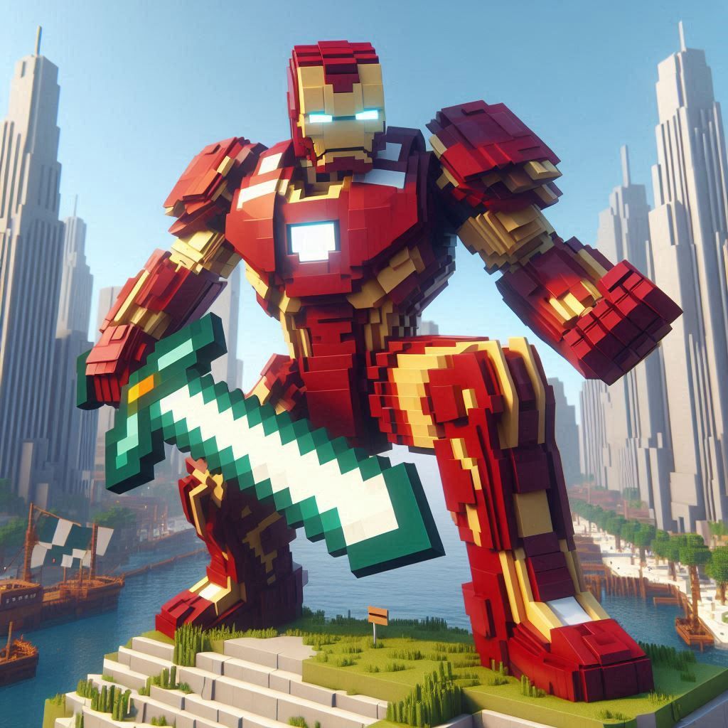 Iron Mech Superhero Style Minecraft Skin Generator