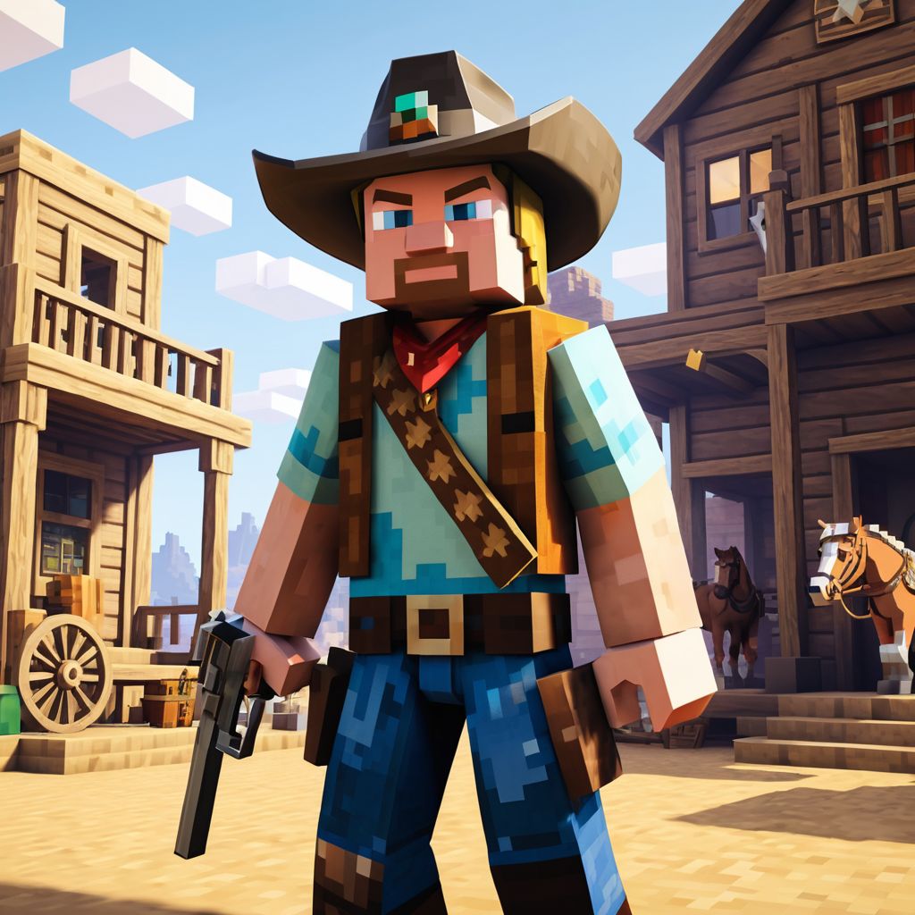 Wild West Cowboy Style Minecraft Skin Generator