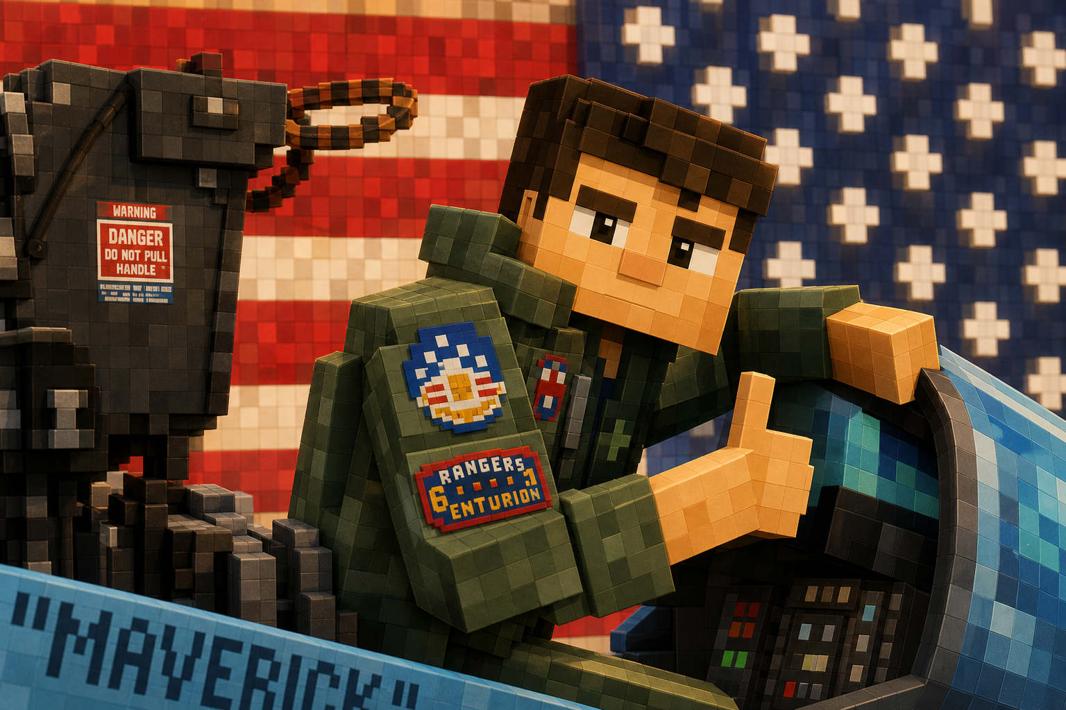 Top Gun fighter pilot style Minecraft Skin Generator