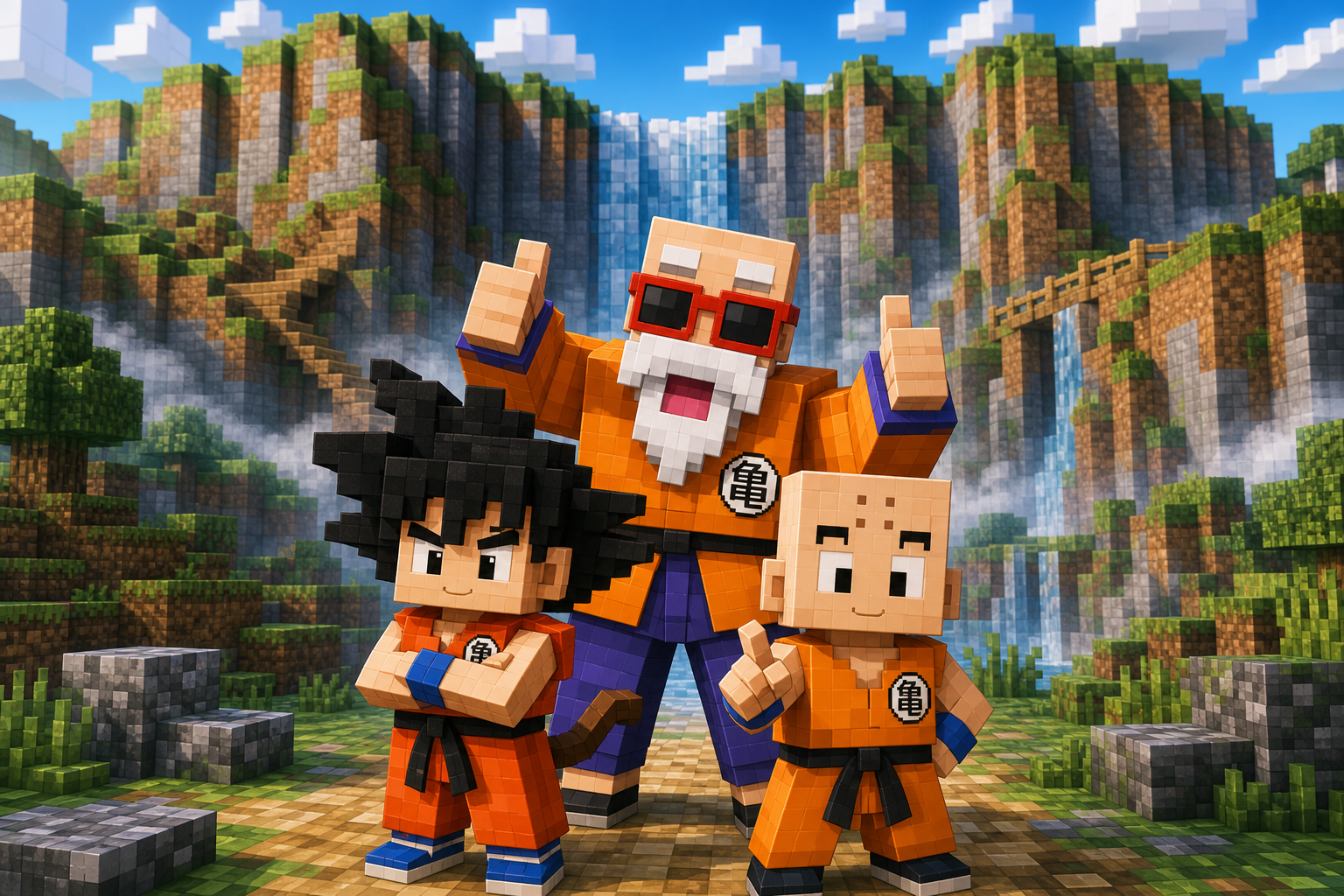 Classic shonen anime adventure style Minecraft Skin Generator