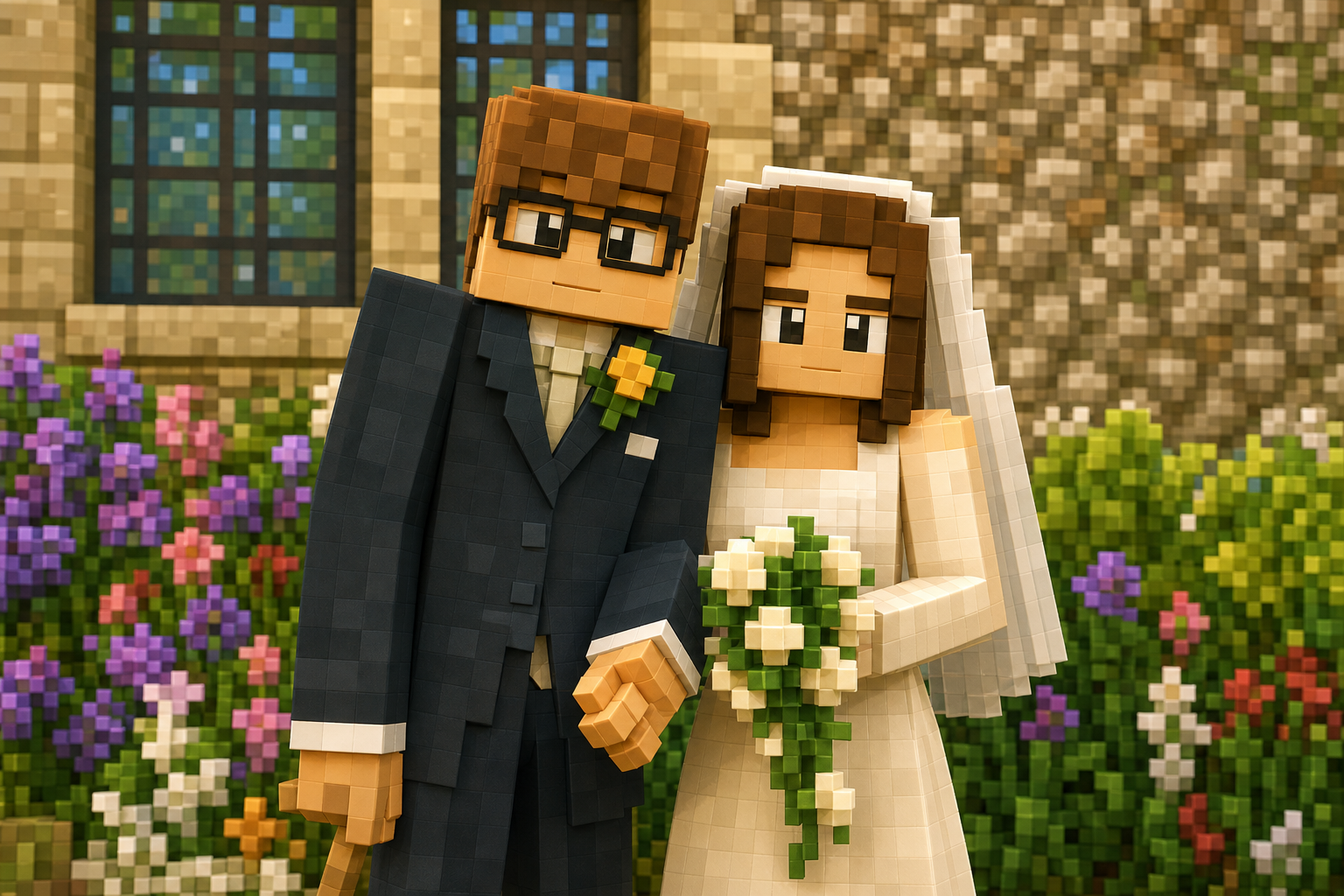 Classic wedding portrait style Minecraft Skin Generator