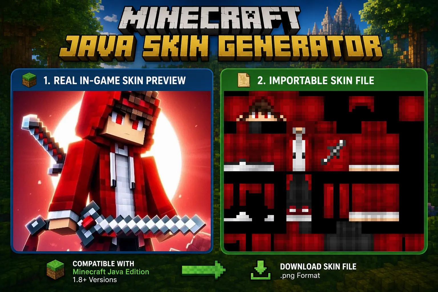 Minecraft Skin Maker & Creator for Java | AIAI.com