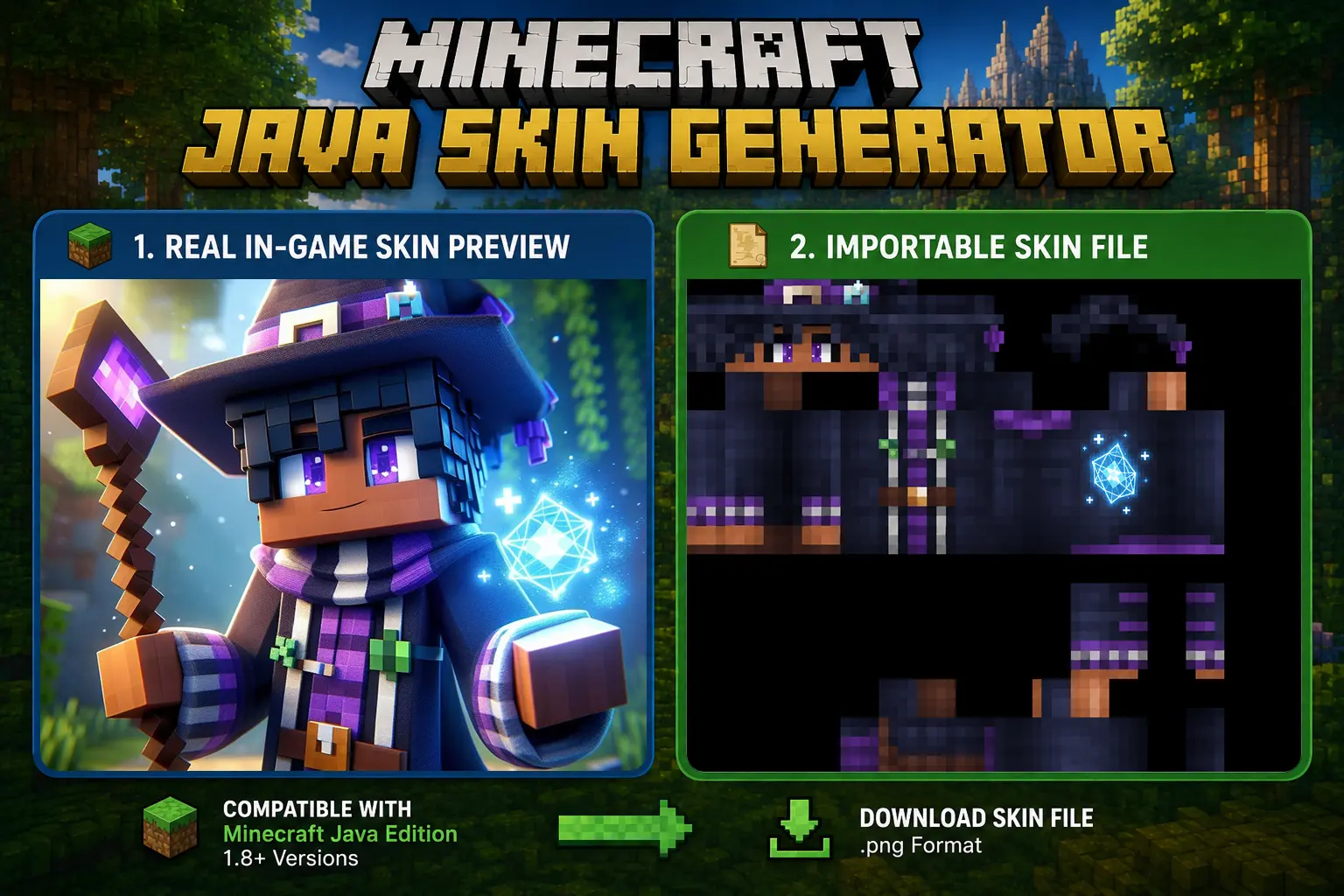 Minecraft Skin Maker & Creator for Java | AIAI.com