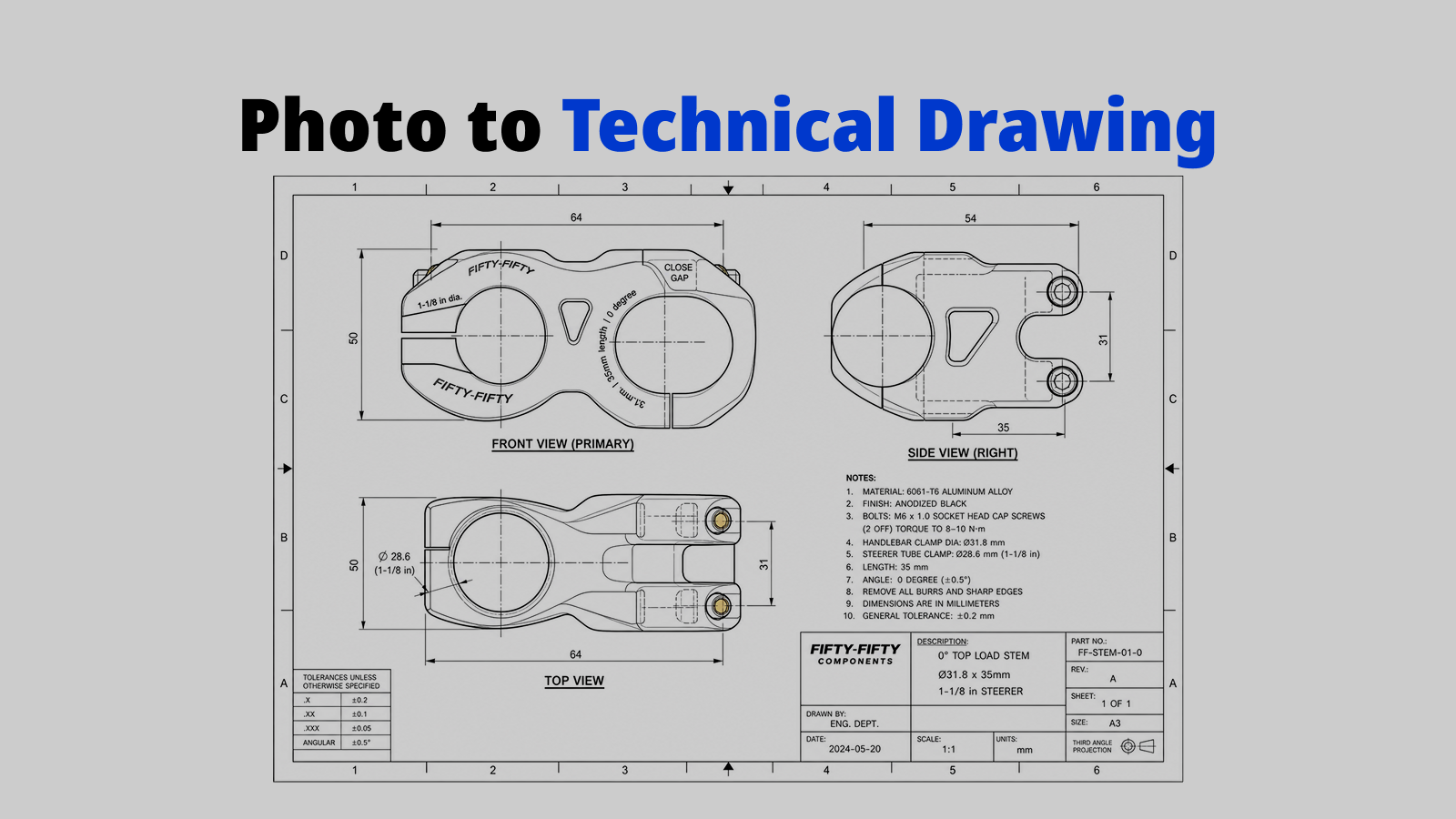 AI-generated effect of Photo to Technical Drawing