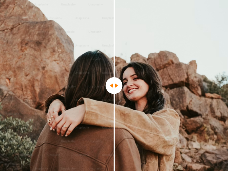 Free AI Unsplash Watermark Remover - Before and After Demo