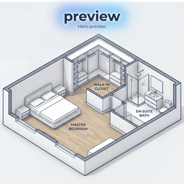 Bedroom layout visualization