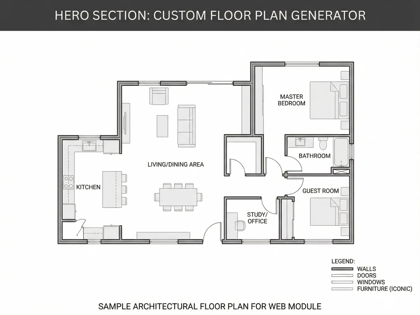 Detailed floor plan and design workflow preview