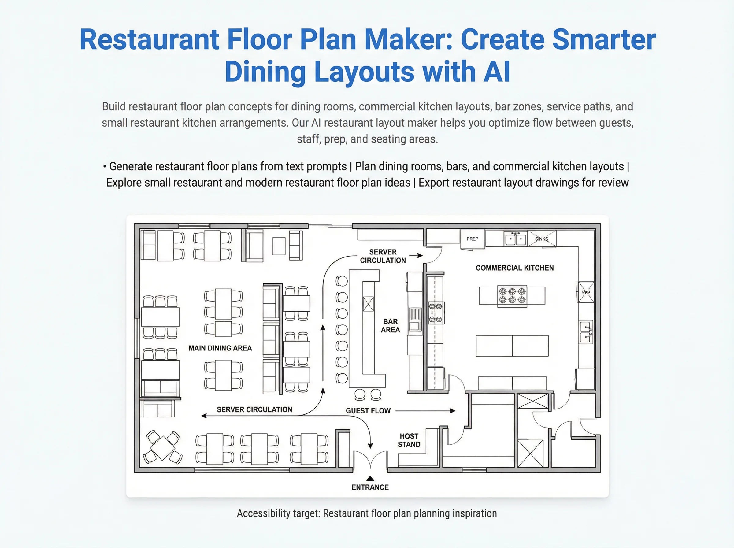 Restaurant Layout Design Software AI Restaurant Floor Plan Generator | Restaurant Layout Maker Online ...