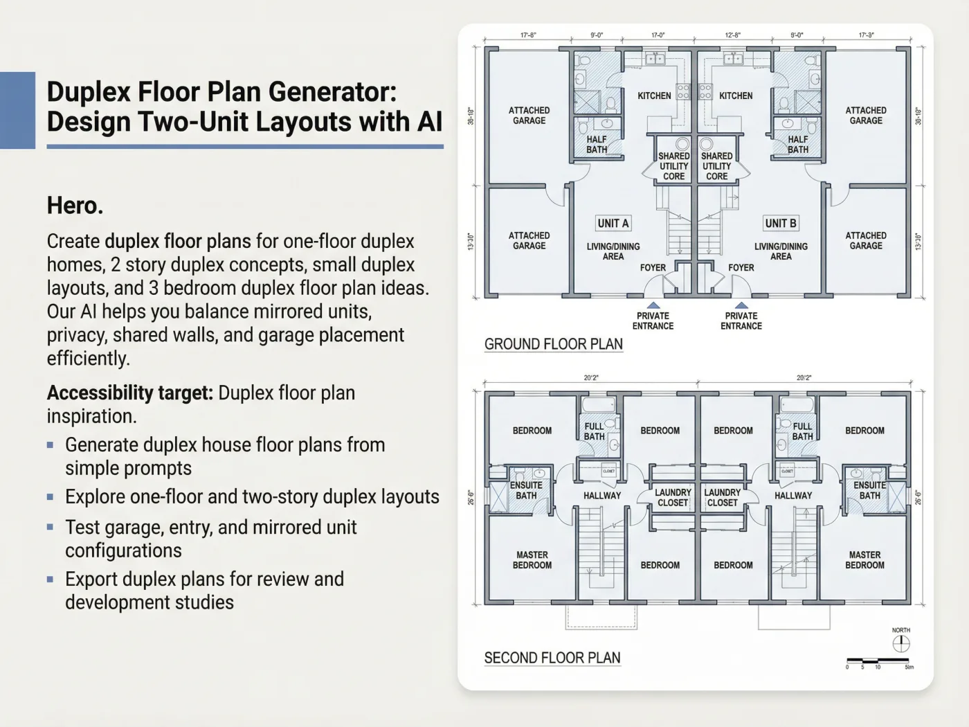 Duplex floor plan inspiration