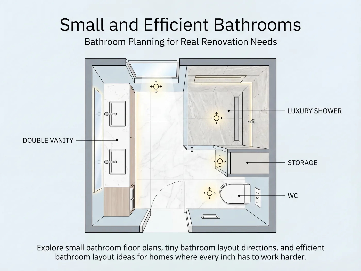 Baño estilo spa con una composición clara de accesorios y luz natural brillante