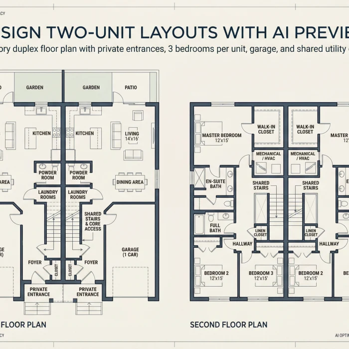 Duplex plan visualization