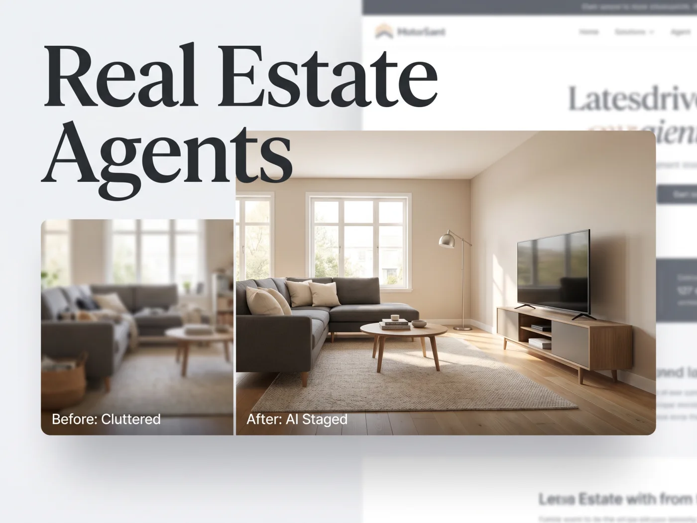 Real estate agent showing staged property to potential buyers