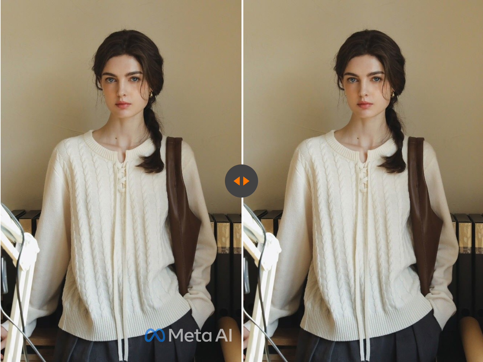 Meta AI image texture repair example