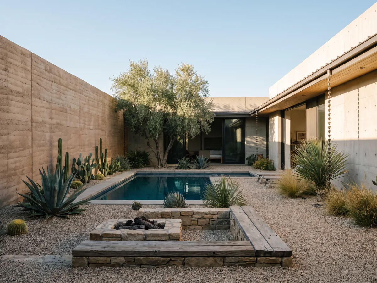 Backyard design concept for pool planning