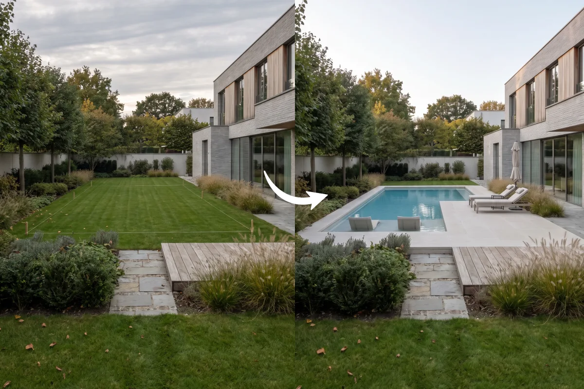 Modern estate pool concept from the planner examples