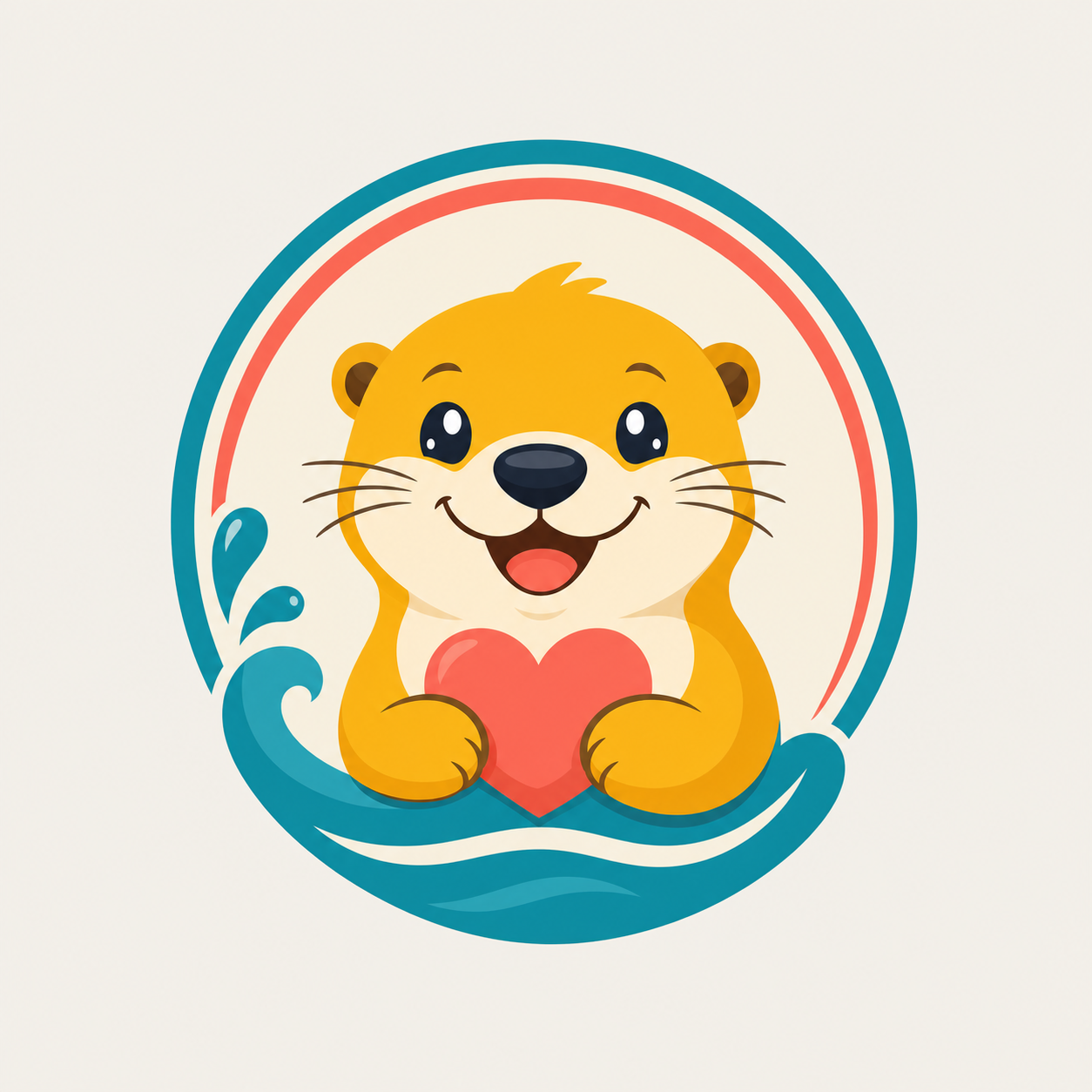Friendly mascot logo for a community or small business