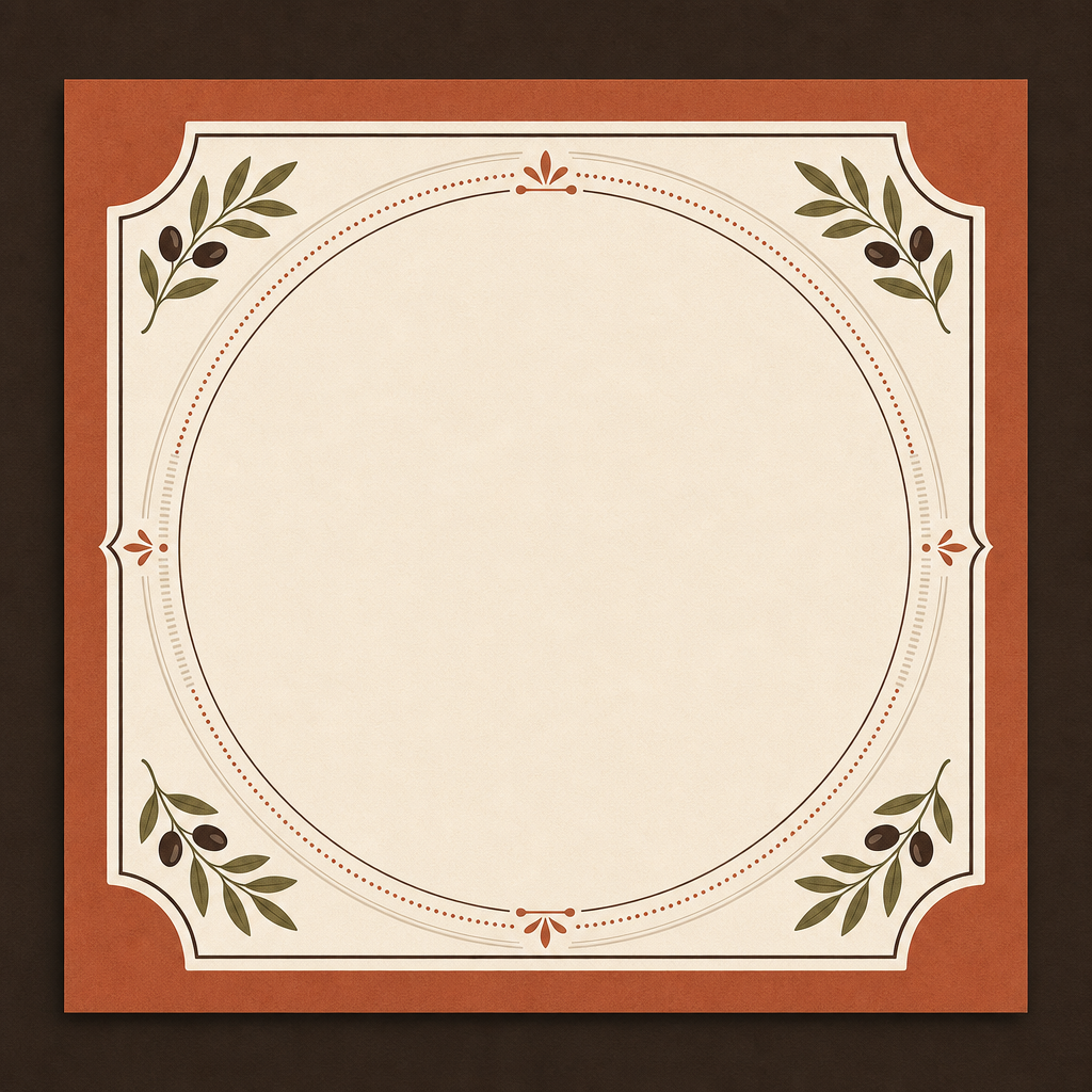 Modern AI-designed restaurant gift certificate with elegant food-inspired details