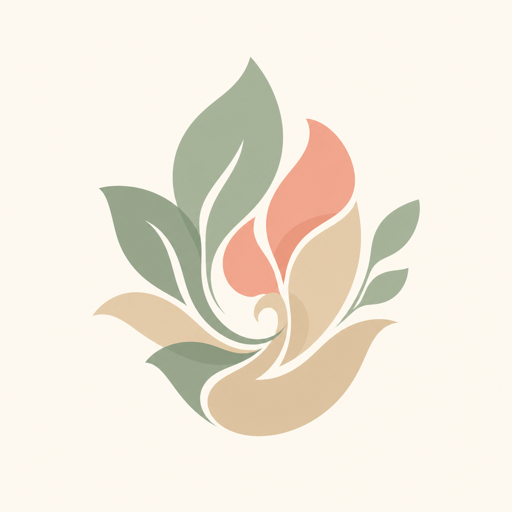 Organic leaf and bloom logo generated by AI for a sustainable brand