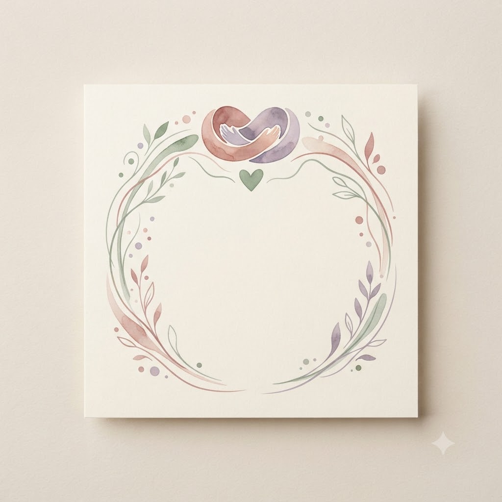 Comforting AI thank you card for a friend's care and support