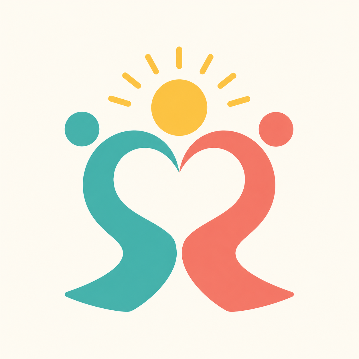Simple community logo with paths forming a heart