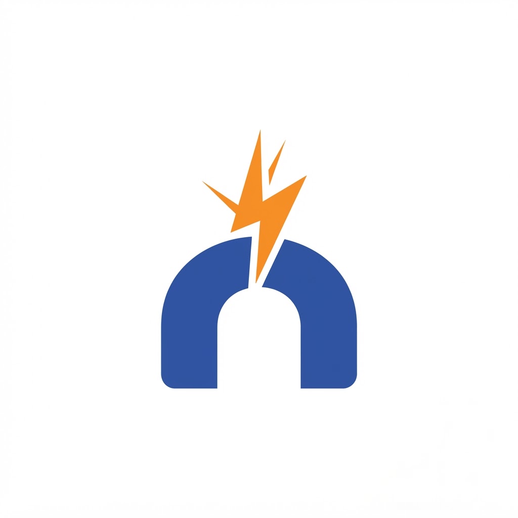Simple startup logo with upward spark and geometric base