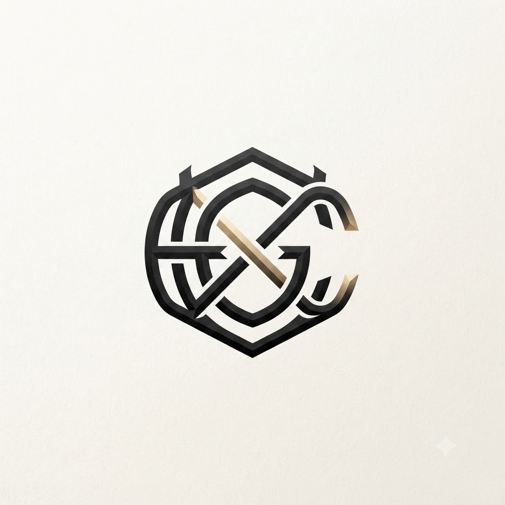 Luxury boutique logo with an elegant geometric monogram